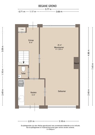 Floorplan - Koningin Wilhelminalaan 41, 4247 EM Kedichem